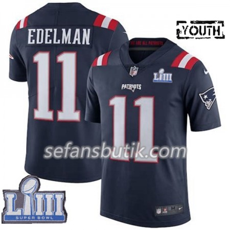 New England Patriots Tröjor Julian Edelman 11 Nike Blå 2019 Super Bowl LIII - Barn New England Patriots Tröjor Julian Edelman 11 Nike Blå 2019 Super Bowl LIII - Barn